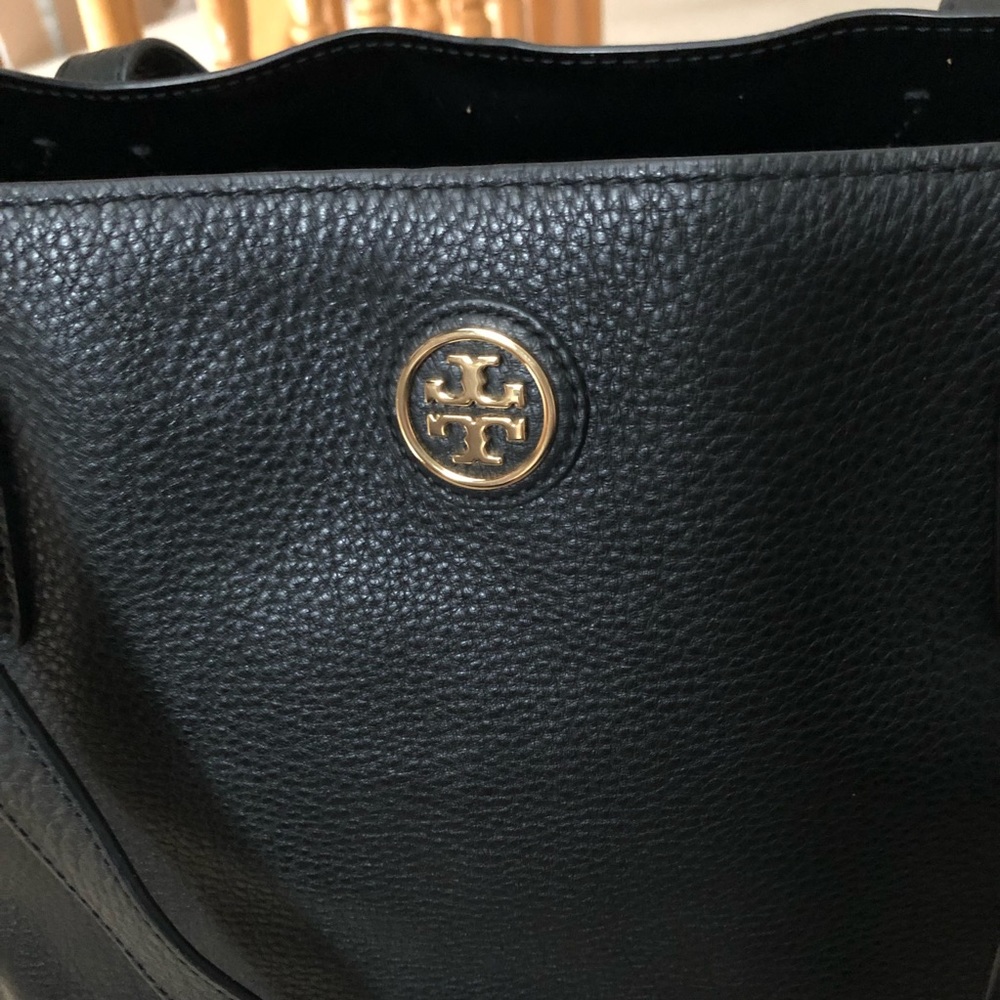 Brand new Tory Burch black leather tote - Picture 3 of 9